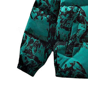 2024 hommes grande taille hiver Softshell doudoune matelassé à capuche avec col montant brillant coton rembourré pour hommes en plein air - Product Image 6