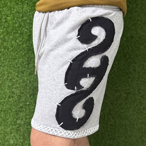 100% Polyester Acid Washed Windproof Waterproof Jogger Running High Street Front <b>Shorts</b> Set Men Summer Casual Solid Pattern - Product Image 3