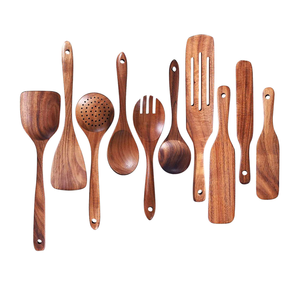 Utensils Set Kitchen <b>Wooden</b> Utensils Cooking Spoon <b>Spatula</b> With Handle Nonstick Utensil - Product Image 2