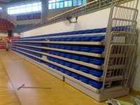 JY-769 Gradas Retráctiles Profesionales, Sistema de Asientos Telescópicos para Gimnasios Escolares y Universitarios