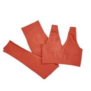 Servicio OEM, Conjunto de Yoga Profesional para Mujer, Tallas Grandes, Transpirable, de Secado Rápido, con Logotipo Frontal, Conjunto de 2 Piezas de Alta Calidad - Product Image 5