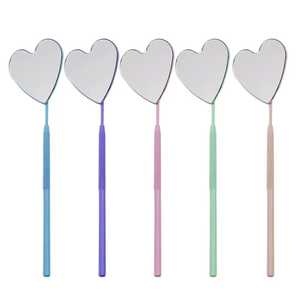 Espejo de extensión de pestañas 3x de acero inoxidable chapado en oro portátil personalizado para comprobar pestañas postizas espejo de maquillaje Popular - Product Image 1