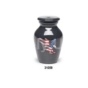 Urna para adultos de cremación de recuerdo de hoja grabada de alta calidad para cenizas humanas, pequeña urna funeraria con tapa y bolsa de terciopelo gratis - Product Image 3