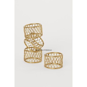 Anneaux de serviette de table ronds en bois de haute qualité, texture unique et fantaisie, forme ronde, décoration standard classique, fabriqués en Inde - Product Image 3