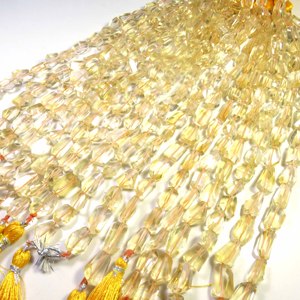 Natural Yellow <b>Citrine</b> Faceted Gemstone Beads 13-17mm Tumble Nugget 8.5" Strand Loose Gems Top Grade for DIY Jewelry Making - Product Image 3