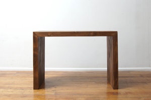 Mesa de Centro de Madera Maciza Reciclada en Oferta, Diseño Rectangular en Cascada de Nogal, Mueble Bajo para Sala de Estar y Salón - Product Image 4