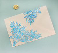Enveloppes en papier transparentes 5x7 pour Invitation feuille d'or Rose argent bleu Floral A7 enveloppes en vélin translucide clair