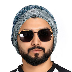 Gorro de Mohair Informal de Moda, Unisex, Color Sólido, Circunferencia de Cabeza Ajustable, Transpirable, de Secado Rápido, con Lazo y Puntos para Invierno - Product Image 1