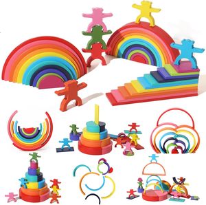 Juego <span class=keywords><strong>de</strong></span> Bloques <span class=keywords><strong>de</strong></span> Construcción <span class=keywords><strong>de</strong></span> Arcoíris <span class=keywords><strong>de</strong></span> <span class=keywords><strong>Madera</strong></span> Montessori RIZON con Tableros Semicirculares y Osos <span class=keywords><strong>de</strong></span> Equilibrio, Juguete Educativo Waldorf - Product Image 2