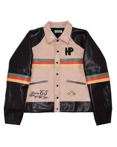 Veste d'hiver stylée pour hommes style hip-hop dernier cri OEM grande taille fermeture à glissière brodée en cuir PU poche à capuche avec col - Product Image 5