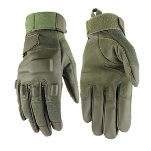 Gants tactiques en cuir pour hommes de qualité supérieure pour le sport - Doigts entiers, légers, antidérapants et avec sangle de poignet réglable - Product Image 2