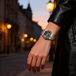 Nouvelle <span class=keywords><strong>montre</strong></span> à quartz pour <span class=keywords><strong>femme</strong></span> en argent <span class=keywords><strong>et</strong></span> <span class=keywords><strong>or</strong></span>, élégante, luxueuse, classique, avec cadran à aiguilles en forme de pièce de monnaie, tendance - Product Image 4