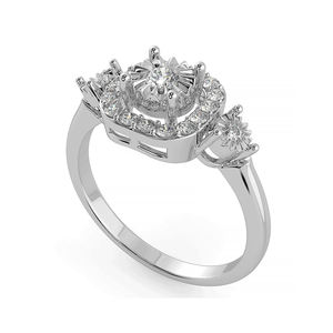 แหวนทอง14K มีสไตล์ของผู้ขายชั้นนำพร้อมเครื่องประดับเพชรธรรมชาติแบบทันสมัยการหมั้น/งานครบรอบของงานปาร์ตี้ราคาสมเหตุสมผล - Product Image 1