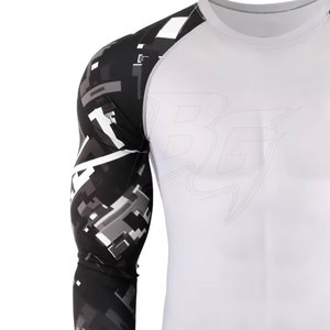 Custom Design Your Own Long Sleeve MMA Rash Guard <b>BATTLE</b> GEAR Premium Quality Spandex/Polyester Quick Dry Breathable Hot Sale - Product Image 4