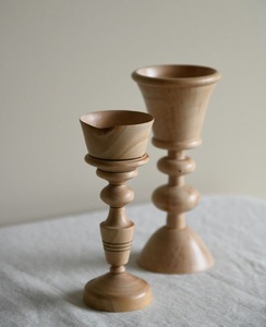 Ensemble de bougeoirs en bois écologiques pour mariage Petits bougeoirs en bois tissés à la main personnalisés d'Inde - Product Image 1