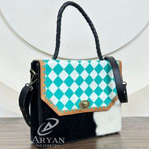 Sac à main en cuir à carreaux fait main de luxe de haute qualité pour femmes, fabriqué sur mesure par un fabricant OEM, nouveau design tendance - Product Image 1