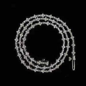 Cadena de diamantes de moissanita de eslabón cubano de 16 mm personalizada de alta calidad, cadena de diamantes de oro rosa blanco de Plata de Ley 925 - Product Image 1