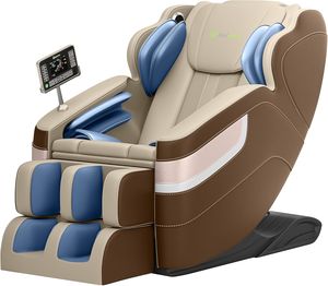 Fauteuil de massage à gravité zéro avec son Bluetooth haut de gamme, massage lombaire chauffant, rouleaux pour les mollets, réflexologie plantaire - Product Image 1