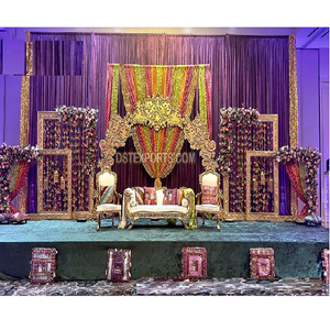 Grand DJ & Mehndi Night Stage Decoración Estilo árabe Boda Mehndi Night Stage Decor Boda marroquí Sangeet Night Stage - Product Image 1