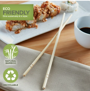 ตะเกียบไม้ไผ่เกรดอาหาร ผิวเรียบ สำหรับร้านอาหารและใช้ในครัวเรือน - Product Image 5