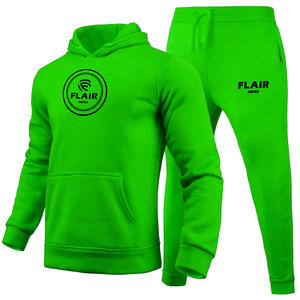 2025 chándal de gran tamaño de invierno para hombre, conjuntos informales de gimnasio con capucha, de alta calidad, a prueba de viento, transpirable, de manga larga, estampado de Color sólido - Product Image 4