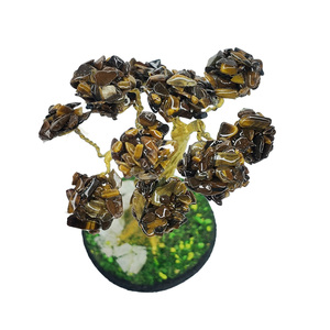 Árbol de Piedra Ojo de Tigre Hecho a Mano, Cristal Natural Feng Shui, Bonsái para la Protección de la Riqueza, Origen Perú, Decoración Artesanal - Product Image 3