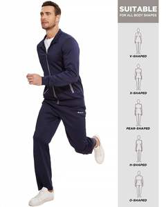 Haute qualité hommes décontracté sport Jogging survêtement à manches longues 2 pièces tenue grande taille Fitness gros survêtement pour l'automne - Product Image 4