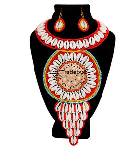 Tradebyd Elegant Embroidery Necklace Designer <b>Handmade</b> <b>Jewelry</b> Perfect for Wedding and Party Fashion - Product Image 4