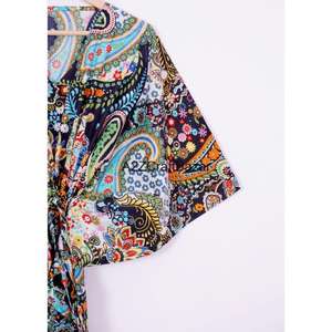 Evening Party Wear Women's Long Abaya Dress Hand Block Printed <b>Kaftan</b> Casual Middle Eastern Handmade Pure Cotton Summer Autumn - Product Image 4