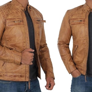 Veste en cuir imperméable de qualité supérieure pour homme, veste en cuir de motard aux couleurs personnalisées et au design bon marché, fournisseur direct d'usine - Product Image 6