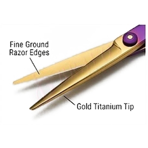 Premium Barber Scissors Three Tone Titanium Barber Scissors Professional Hair Cutting <b>Shears</b> Salon Hairdressing <b>Tool</b> - Product Image 2