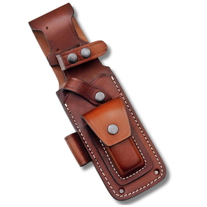 Étui de ceinture pour couteau fixe en acier au carbone durable, imperméable, en cuir de qualité supérieure, fabriqué à la main, pour la chasse, le camping, fabricant OEM - Product Image 1