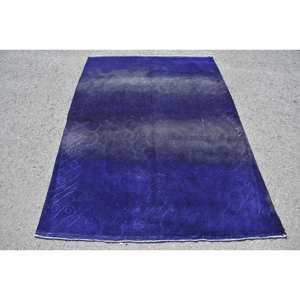 Alfombra turca púrpura Vintage de 5 'x 7', área grande clásica, estilo Tabriz, patrón de retazos, Material de lana, respaldo de látex para habitación de adolescentes - Product Image 1