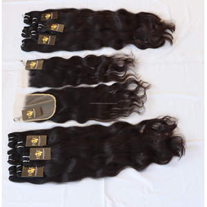 ผมแท้แบบมัดเป็นช่อพร้อมเชือกผูกผมแบบ HD Lace Closure ผมเวอร์จินที่จัดเรียงเกล็ดผมอย่างดี พร้อมเชือกผูกผมแบบ Lace Frontal สำหรับต่อผมจากผู้จำหน่าย - Product Image 2