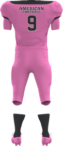 Uniformes de fútbol americano personalizables, Conjunto de jersey de tela brillante de manga corta, tallas grandes para jóvenes y adultos, disponible en Pakistán - Product Image 6