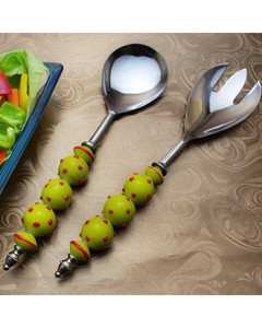 Juego de cuchara y tenedor de servidor de ensalada de acero inoxidable de calidad de exportación, acabado mate, tamaño largo, diseñado para restaurantes y hogar - Product Image 5