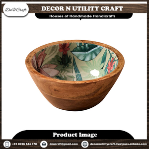 Ensemble de bols de service à salade en bois d'acacia faits à la main Table de cuisine en bois de sheesham décorative polyvalente personnalisée maison parfaite - Product Image 4