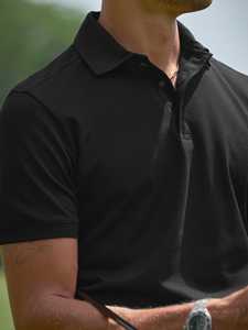 Vente en gros de polos personnalisés pour hommes T-shirt polo vierge uni en coton avec logo brodé OEM prix d'usine - Product Image 2