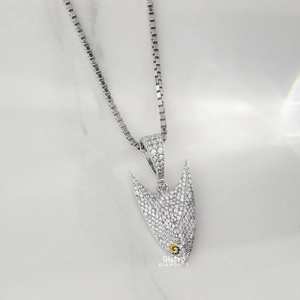 จี้หัวหอกสไตล์ที่ไม่เหมือนใครจี้ฮิปฮอปไอซ์เต็มรูปแบบจี้กลมแล็ปสดใสปลูก VVS เพชรใส925เงินสเตอร์ลิง - Product Image 4