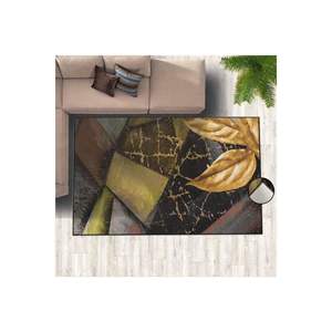 Alfombra de retales de Jacquard hecha a mano, estampado Digital, poliéster de felpa para sala de estar y dormitorio, Rectangular, tamaño grande - Product Image 2