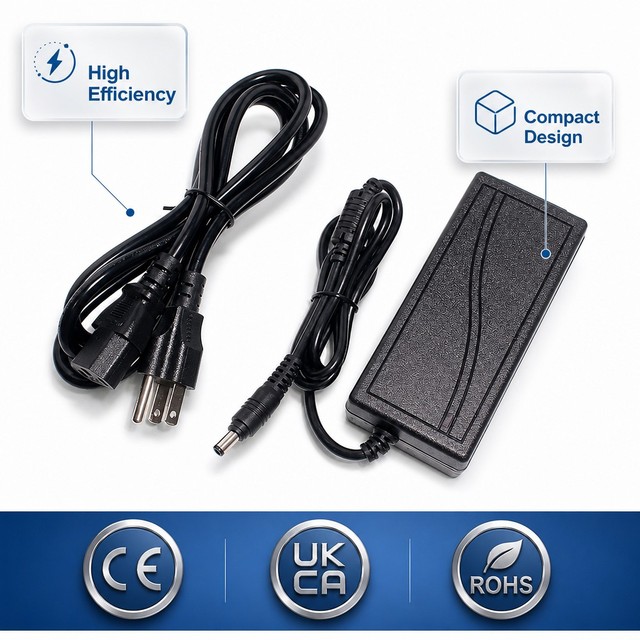 12V 5A 5.5x2.1mm Desktop Switching Power Supply CE FCC ROHS Certified for LED Strip CCTV Camera
