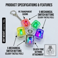 Porte-clés anti-stress lumineux en forme de patte de chat, jouet mécanique à bouton-poussoir LED pour PC, idéal pour adultes et enfants, parfait pour les fêtes