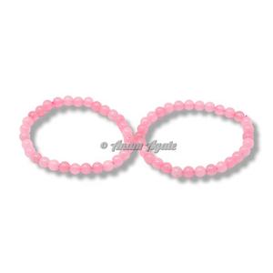<b>Rose</b> <b>Quartz</b> 6MM Beads <b>Bracelet</b> on Anam Agate - Product Image 1