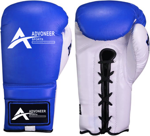 Gants de boxe à lacets de 16 oz, logo personnalisé, gants d'entraînement de Muay Thai, évacuation de l'humidité, légers, respirants, pour adultes, authentiques - Product Image 3