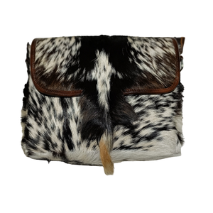 Sac à bandoulière en cuir de vachette premium fait main avec poils, sac messager vintage western, sac à main de voyage avec sangle réglable - Product Image 1