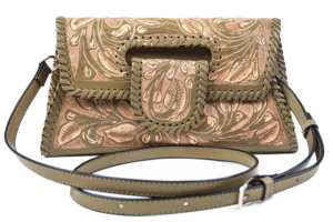 Sac à main en cuir ciselé Margarita S pour femme, fabriqué à la main, de haute qualité, avec bandoulière, finitions de luxe, travail artisanal - Product Image 5