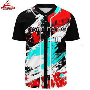 เสื้อเบสบอลเย็บระบายอากาศได้ดีพิมพ์ลายดิจิทัลพิมพ์ซับลิเมชันงานออกแบบของคุณเอง - Product Image 1