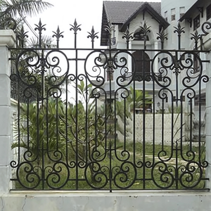 Durable Decorative Stainless Steel Wrought Iron <b>Fence</b> Panel Powder Coated Finish Eco-Friendly Design for Outdoor Protection - Product Image 1