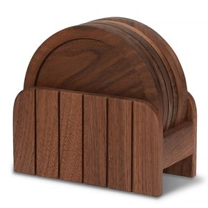 Posavasos de madera de calidad superior natural y sólida, posavasos redondos hechos a mano para tazas, protección de mesa para uso en el hogar y la Oficina - Product Image 5