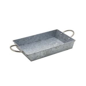Grossiste Plateau de service en métal galvanisé avec poignée de forme rectangulaire pour la maison et l'hôtel Plateau de service de table - Product Image 5